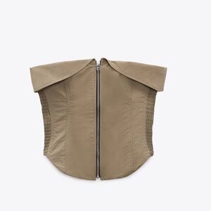 Zip up Bustier. Zara.